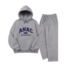 매장정품 어나더아카이브 anotherarchive ANOTHER ARCHIVE SET컬리지 스탠다드 후드원턱 와이드 셋업_그레이 SET0045 136755