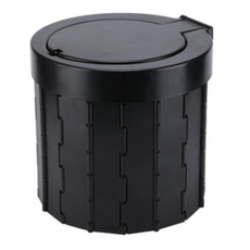 피제닉 캠핑용 접이식변기 + 응고제 + 비닐, 블랙 커버형, 1개