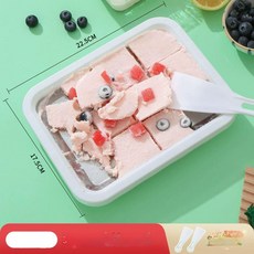 도랑가게 철판아이스크림판 아이스크림팬, 화이트, 기본 색상