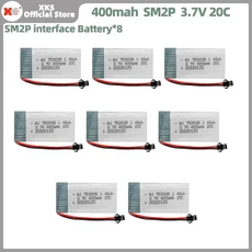 XKS 3.7V 400mAh Lipo 배터리 고속 20C 쿼드 콥터 비행 액세서리 버블 머신 801833 모델 MX2.0 JST PH2.0 S, 10 8B1S400-SM2P, 10 8B1S400-SM2P