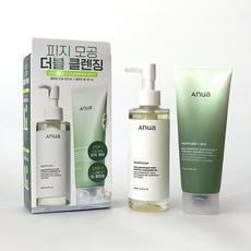 (anua) 어성초 쿼세티놀 모공 딥 클렌징 폼 150ml + 어성초 포어 컨트롤 클렌징 오일 200ml 클렌징세트, 1세트