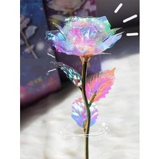 시들지 않는 영원한 사랑의 약속 크리스탈 장미꽃 선물, 17. 컬러풀 레드 스타라이트 세트