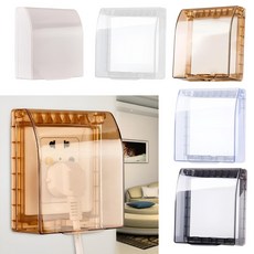 방우형 콘센트 방수 커버 덮개 야외 욕실 화장실 세탁실 베란다 플러그 안전 보호캡 1구, 플러그방수커버1구 투명 A, 1개