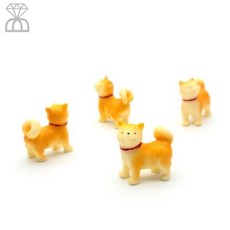 풀드림몰 화분 데코 테라리움 장식 소품 4개셋트 시바견 식물화분악세사리