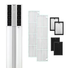 LG 휘센 듀얼 스마트 스탠드형 에어컨 3304 필터 세트 신형 호환, 1개, 초미세 플러스 2개+초미세 미니 2개+스모그 탈취 2개