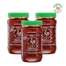 [Huy Fong] [2+1] 후이퐁 칠리 갈릭 소스 0칼로리 저칼로리 다이어트 소스 226g 3병 Huy Fong Chili Garlic Sauce, 3개