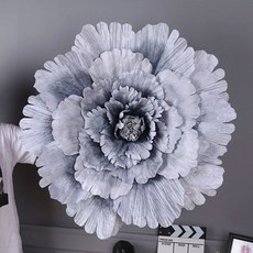 상세페이지_상단 대형 조화나무 인조나무 인테리어조화 실크 인조 꽃 웨딩 모란 머리 꽃용 거대한 배경 벽 장식 다양한 크기 상세페이지_하단, Gray, 45) Gray - 30cm