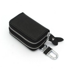 소형지갑 키홀더 카드지갑 더블포켓 열쇠지갑 휴대용 미니지갑 블랙, 소형지갑 키홀더 카드지갑 더블포켓 열쇠지갑 휴대용 미니