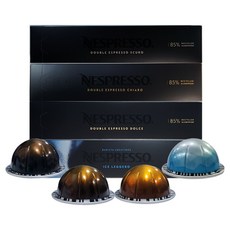 네스프레소 버츄오 캡슐커피 더블 에스프레소 4종세트 +행주 사은품증정 (스쿠로 키아로 돌체 아이스레제로), 1개