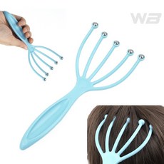 와볼샵 머리 마사지기 5갈래 구슬볼 셀프지압 두피관리기 안마브러쉬, 상세참조, 1개