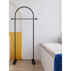 철제 스탠드 선반형 옷가게 매장 드레스룸 수납행거 원룸, 아이보리 80cm 02