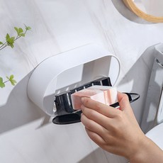 깔끔한 정리 커버 박스 세정 화장실 욕실 케이스 보관함 S 75267PC 1(PC), 블랙 S
