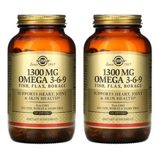 SOLGAR EFA Omega 3-6-9軟膠囊 1300mg, 120顆, 2罐