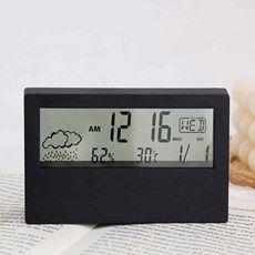 휴대용 실내 온습도계 블랙 디지털 환경측정기 온도 습도 측정장치 986000ea (개), 본상품