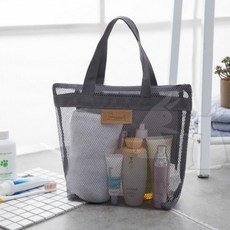 [아쿠스] 수영장 물놀이 워터파크 물빠짐 망사 메쉬 파우치 수영 가방 컬러 택1, 레드