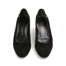 A.Testoni 아 테스토니 여성 스웨이드 구두 블랙 은장