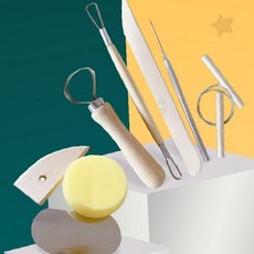 점토 조형 작업 흙 성형 조각 공예 핸드메이드 창작 활동 도구 초보자 입문 세트, 1개