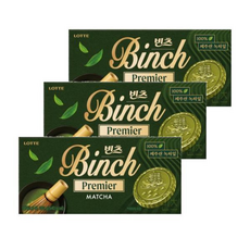 롯데 간식 탕비실 급식 빈츠 말차 청수당콜라보, 102g, 3개