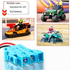 Peg Perego 12V SLA 배터리 용 A02R 피셔 프라이스 라이딩 40A 퓨즈가있는 12AWG 배선 하네스 커넥터, 1개