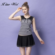 小薇的店 MIT沙兒斯品牌 海軍風水手服 時尚流行二件式裙款泳裝 特價790元 NO.B92923(M-XL), M