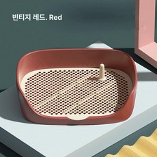 반려동물 실내 강아지 훈련 배변, 1개, 빈티지레드 40 x 30x11