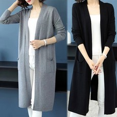 리더스타 여성용 루즈핏 롱가디건