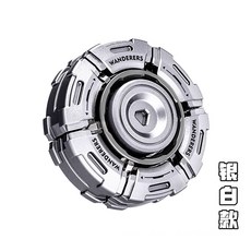 臺灣出貨 潮玩edc指尖陀螺流浪者 旋轉開甲解壓玩具 成人無聊減壓玩具, 開甲陀螺【銀】不帶光, 1個