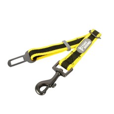 【TuffHound】狗用汽車安全扣 TC002, 1個, 安全扣 黑黃色 2.5*30-50cm