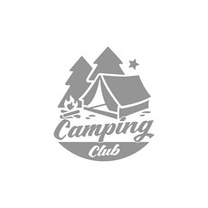 OUTDOOR CAMPING 乾燥撤收帳篷車貼 反光防水汽車貼紙 適用於各種車型 展現個人風格, 04(露營趣), 1個