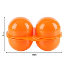 6 그리드 계란 케이스 계란에 대 한 플라스틱 컨테이너 접는 스토리지 박스 냉장고 야외 하이킹 캠핑 캐리어, Orange 2 Grids, 1개