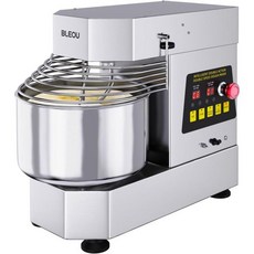 블루 커머셜 도우 믹서 10.5 Qt – 750W 스파이럴 듀얼 스피드 및 듀얼 액션 믹서 타이머 식품 등급 스테인리스 볼 및 안전 방패 - 베이커리 피자집 및 레스토랑용 산업, 블루 커머셜 도우 믹서 10.5 Qt – 750W 스파