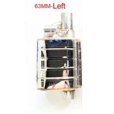 자동차 배기 파이프 진공 펌프 가변 밸브 머플러 원격 제어 스테인레스 스틸 범용 ID 51 60 63mm 70mm 플, [03] 63mm Left, 1개