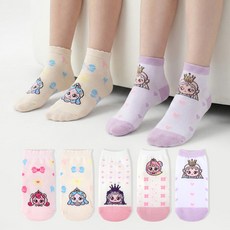 프리미에팜 캐치 티니핑 6 프린세스 단목 양말 5종 세트