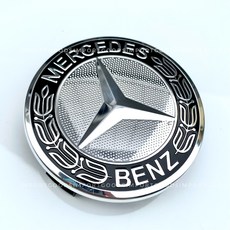 BENZ 벤츠 휠캡 실버블랙 호환품 75mm 클립형 1대분 4개세트, 4개