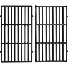 GGC 7637 웨버 스피릿 E210 E220 S210 S220용 그릴 17.5인치 주철 요리 그리드 200 & II 시리즈 전면 제어 패널 포함, 17.5" x 10.2"
