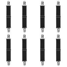 QoeCycth 조절 가능한 부츠 스트랩 바지 등자 클립 172807, 1개, 8피스 블랙