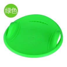 加厚圓形滑板，多功能滑雪、滑草、滑冰、滑沙、雪上飛碟，成人小孩適用, 綠色, 1個