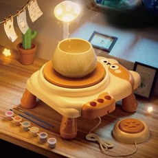 세라믹 머신 어린이 장난감 전기 소프트 특별 수제 DIY 불이없는 프로덕션 도구 초등학생을위한 선물, 기본 모델-2 단 전력  2 점토 + 측정 통치자 +
