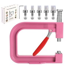 진주 펀칭기 진주박는기계 박는 쥬얼리 진주구슬펀칭기 DIY, B. 핑크  수동 압력 비딩 머신 4mm5mm