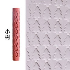 巨匠工廠陶藝工具木質肌理搟泥仗壓花泥滾棒花紋 陶泥手工印花紋理木棒, 1個, 小樹