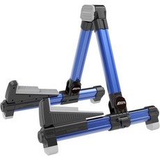 기타 스탠드 접이식 알루미늄 플로어 모든 종류의 베이스 우쿨렐레 바이올린 밴조에 조절 가능 휴대가 간편하고 안정적인 안전 보호 검정색, 파랑, 1개