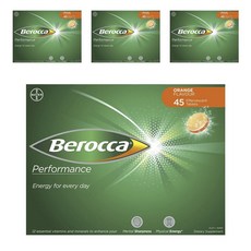 Berocca 拜維佳 維他命B群發泡錠 柳橙口味 3條入, 4盒, 45顆