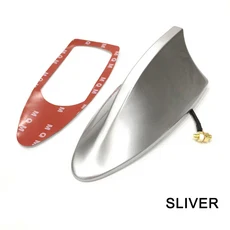 자동차 상어 핀 안테나 커버 베이스 교체 라디오 신호 안테나 지붕 외부 액세서리 장식, 07 Silver