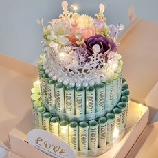 서프라이즈 용돈박스 생신 생일 용돈이벤트 (페이크머니 LED 돈봉투), 핑크, 1개, 퍼플