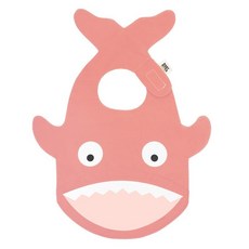 『BabyBites』西班牙鯊魚咬一口 嬰幼兒鯊魚口水巾圍兜, 莓果牛奶, 1個