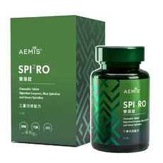 唯樂Wellous SPIRO雙藻錠2.0升級版-檸檬口味，促進腸道蠕動，全家健康首選, 1箱/盒, 60顆