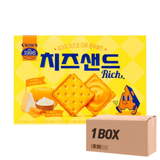 치즈 풍미가 가득 크라운 치즈샌드 학교간식 과자 군것질, 10개, 180g