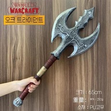 할로윈 코스프레 해골 늑대 송곳니 PU 무기 완구 소품, 1개, 오크 도끼