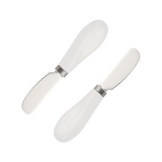 不鏽鋼陶瓷奶油抹刀 果醬刀 刮刀 廚房用品, 白色, 1個