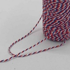 선물포장끈 베이커리포장 베이킹포장 핸드메이드소품 트와인끈 택끈 100m 레드블루, 1개, 기본